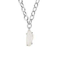 No.20 Silver Rock Crystal Pendant Sylt Chain Necklace