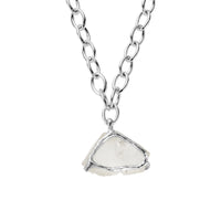 No.21 Silver Rock Crystal Pendant Sylt Chain Necklace