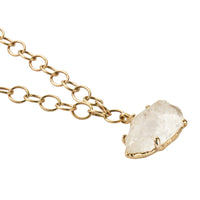 No.2 Gold Rock Crystal Pendant Handmade Chain Necklace