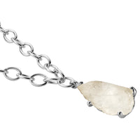 No.22 Silver Rock Crystal Pendant Sylt Chain Necklace