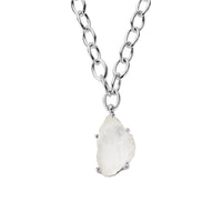 No.22 Silver Rock Crystal Pendant Sylt Chain Necklace