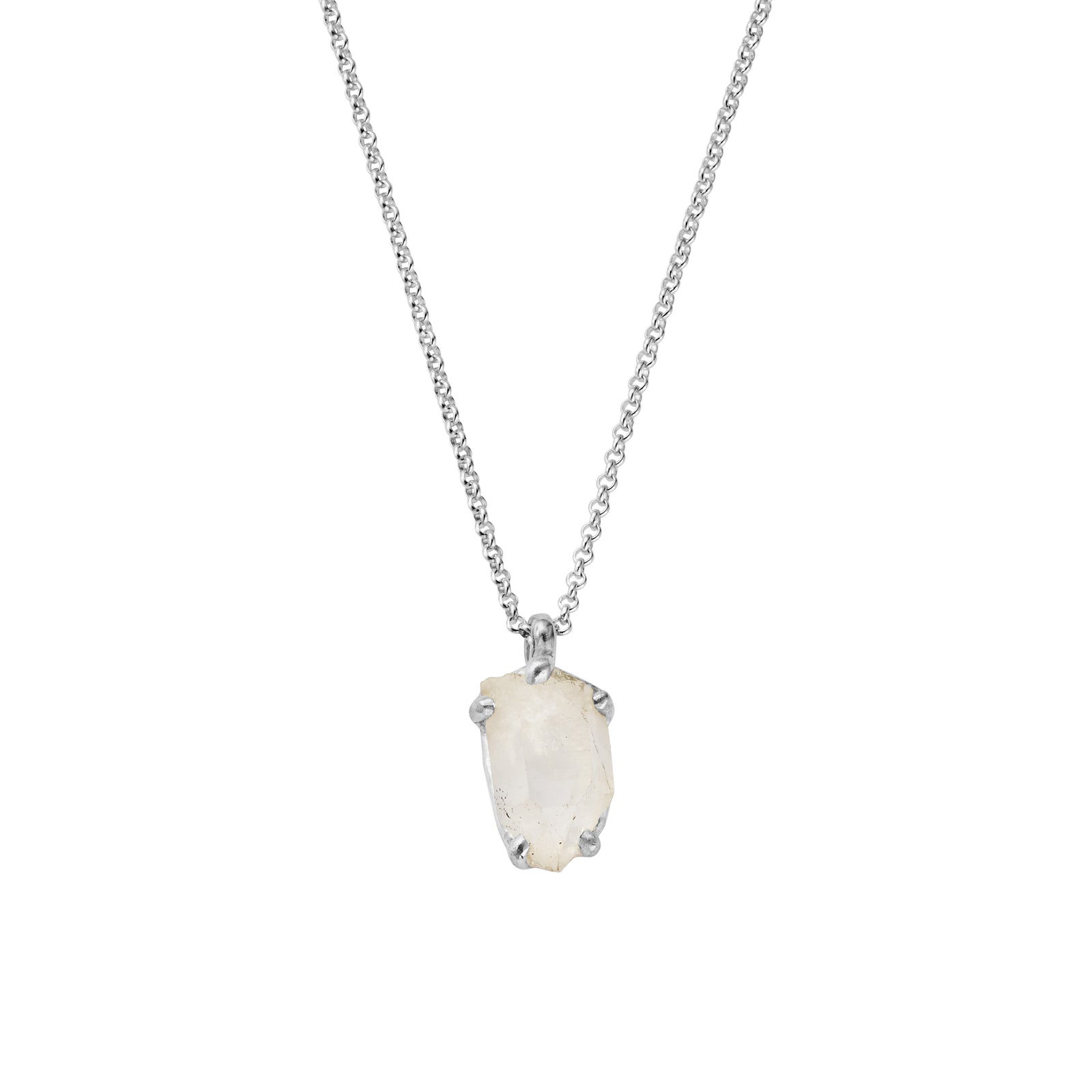 No.31 Silver Rock Crystal Pendant Necklace