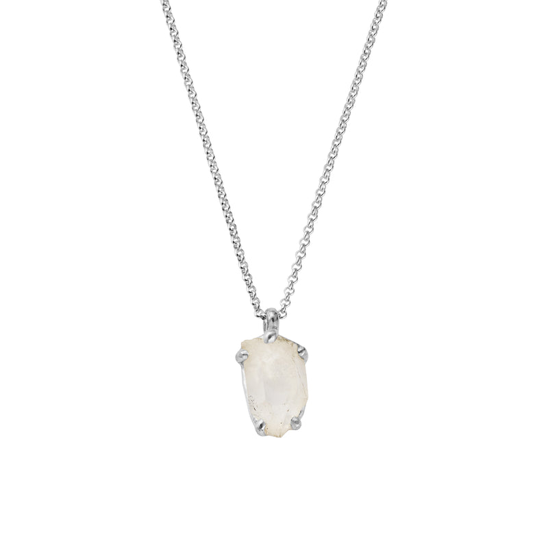No.31 Silver Rock Crystal Pendant Necklace