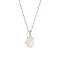 No.34 Silver Rock Crystal Pendant Necklace