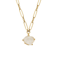 No.6 Gold Rock Crystal Pendant Necklace