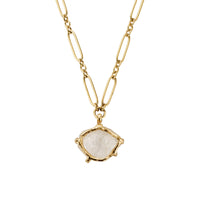No.6 Gold Rock Crystal Pendant Necklace