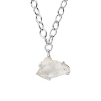 No.16 Silver Rock Crystal Pendant Sylt Chain Necklace