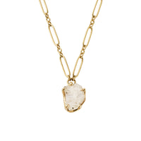 No.7 Gold Rock Crystal Pendant Necklace