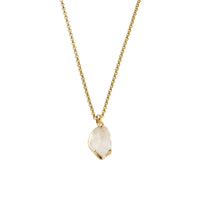 No.14 Gold Rock Crystal Pendant Necklace