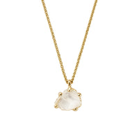 No.10 Gold Rock Crystal Pendant Necklace