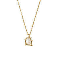No.12 Gold Rock Crystal Pendant Necklace