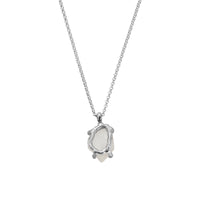 No.32 Silver Rock Crystal Pendant Necklace