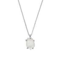 No.32 Silver Rock Crystal Pendant Necklace