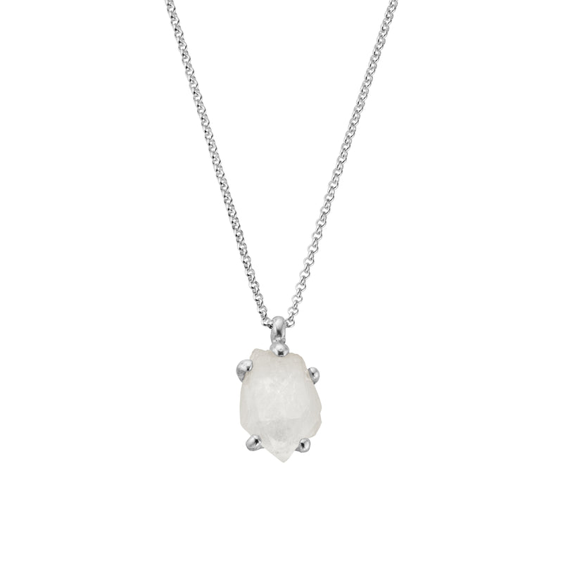 No.32 Silver Rock Crystal Pendant Necklace