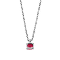 RAISA White Gold Spinel Spiga Chain Necklace