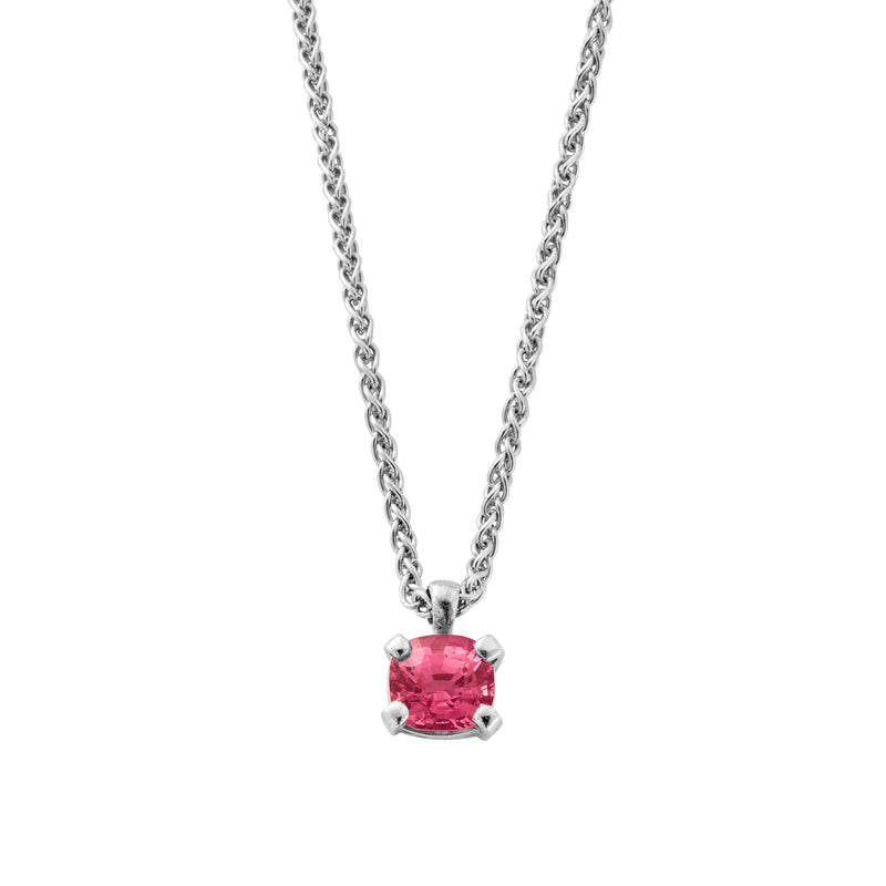 RAISA White Gold Spinel Spiga Chain Necklace