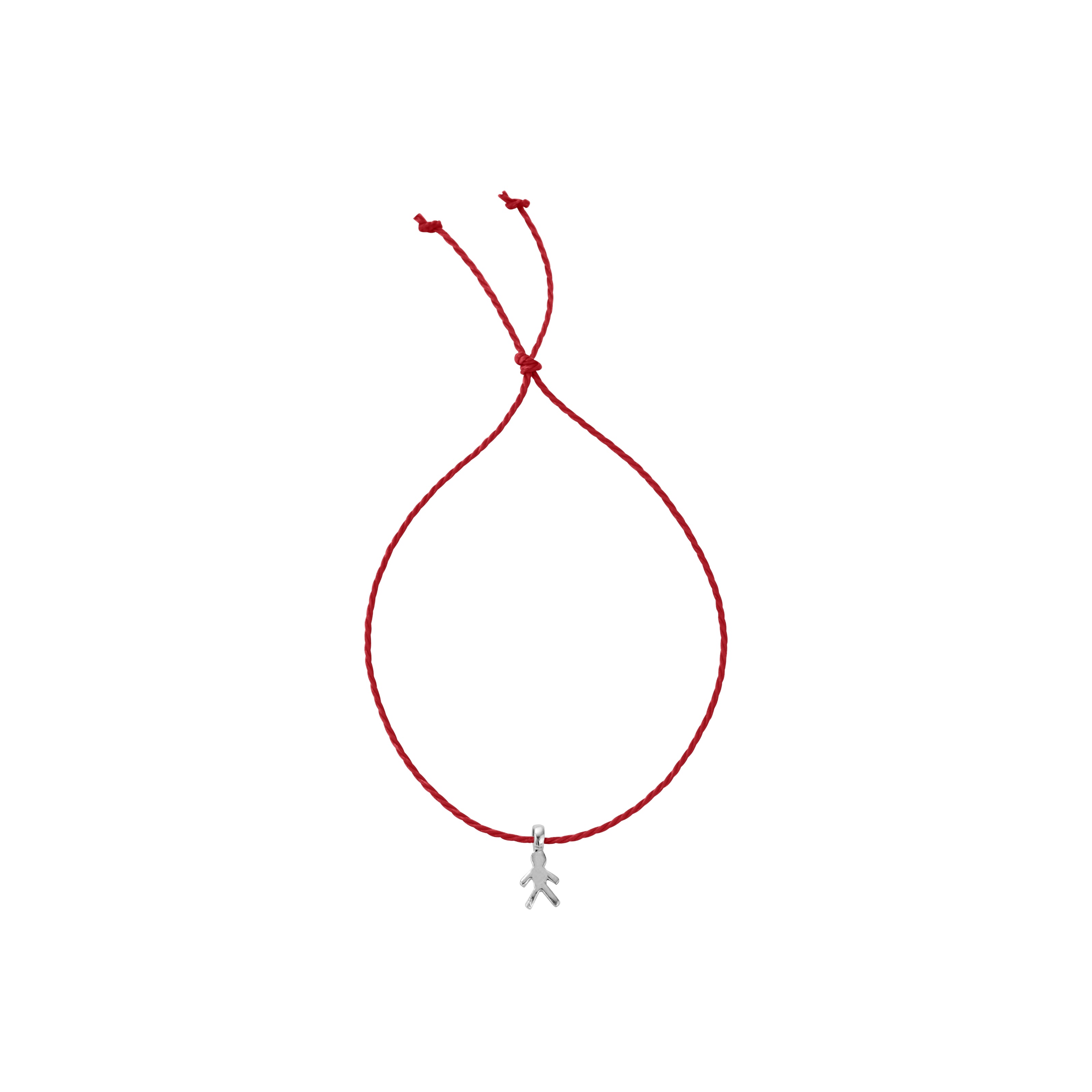 Silver Little Boy Cord Bracelet