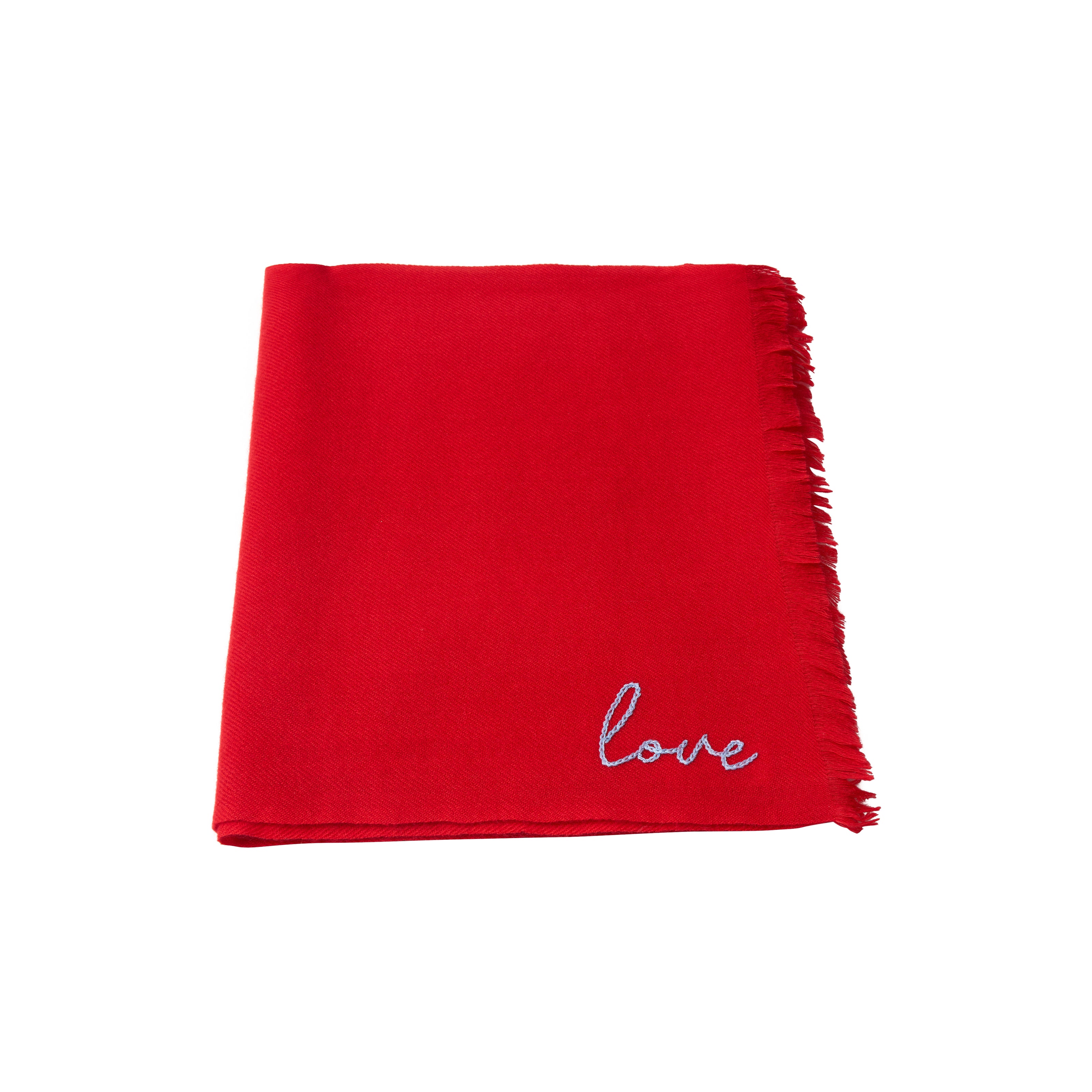 DD Red Cashmere Scarf