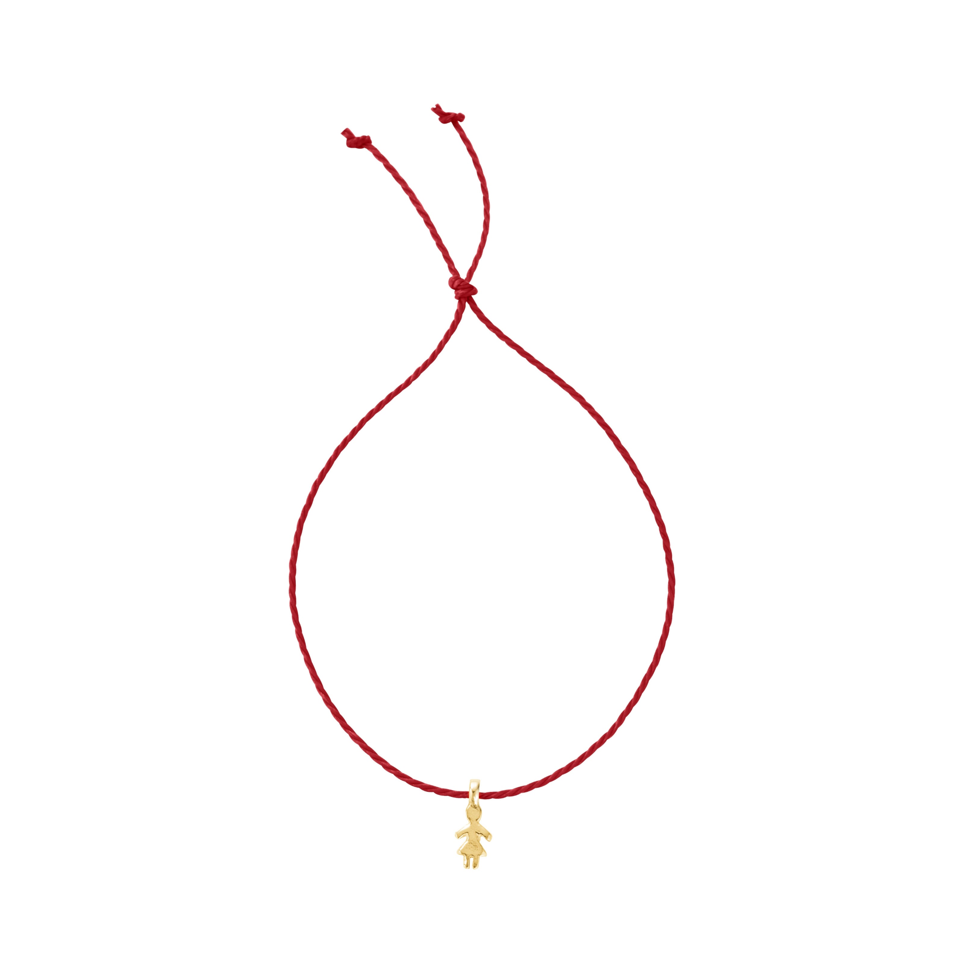 Gold Little Girl Cord Bracelet