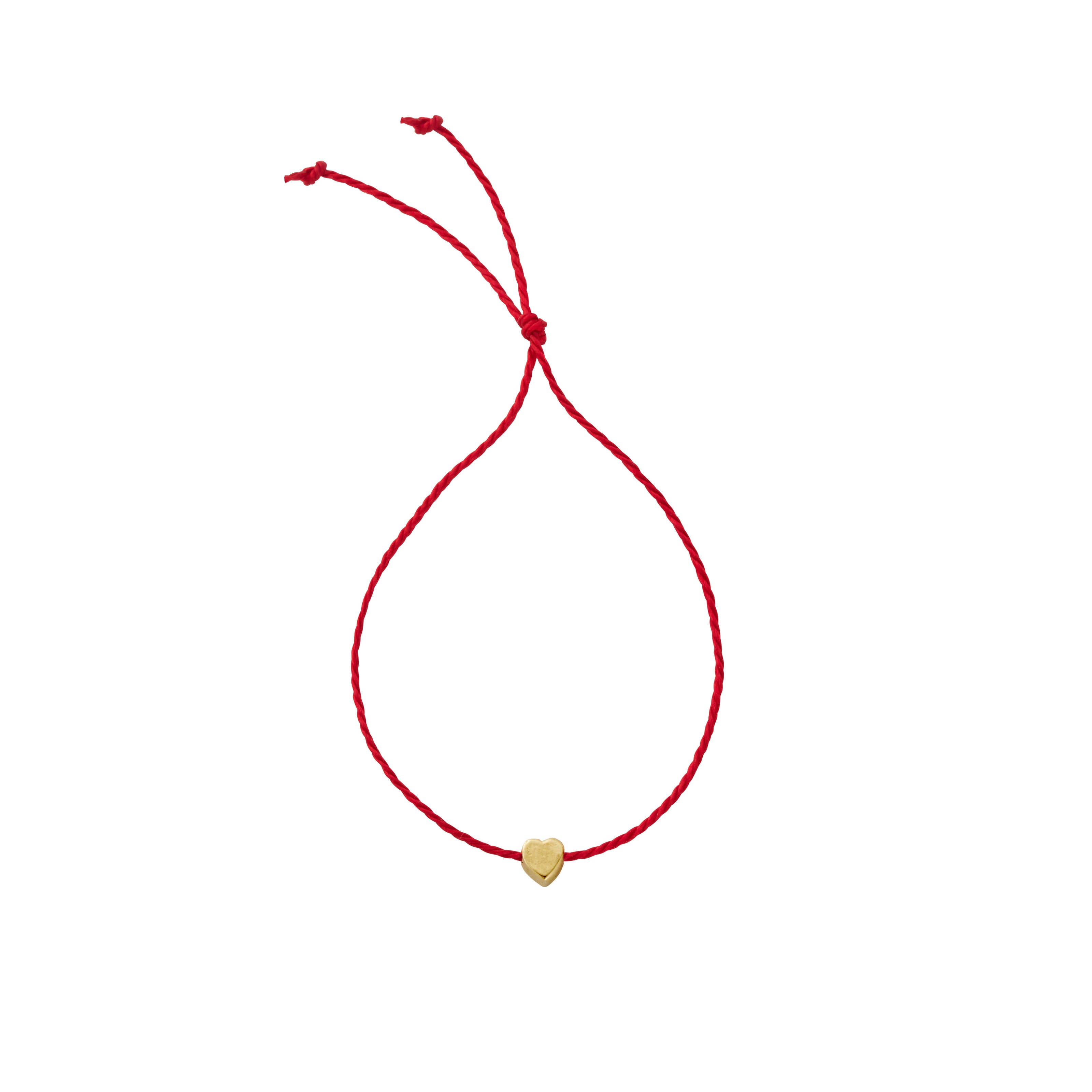 Gold Tiny Heart Cord Bracelet