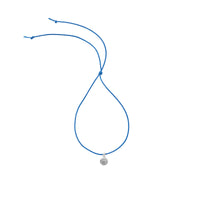 Silver Smiley Face Cord Bracelet