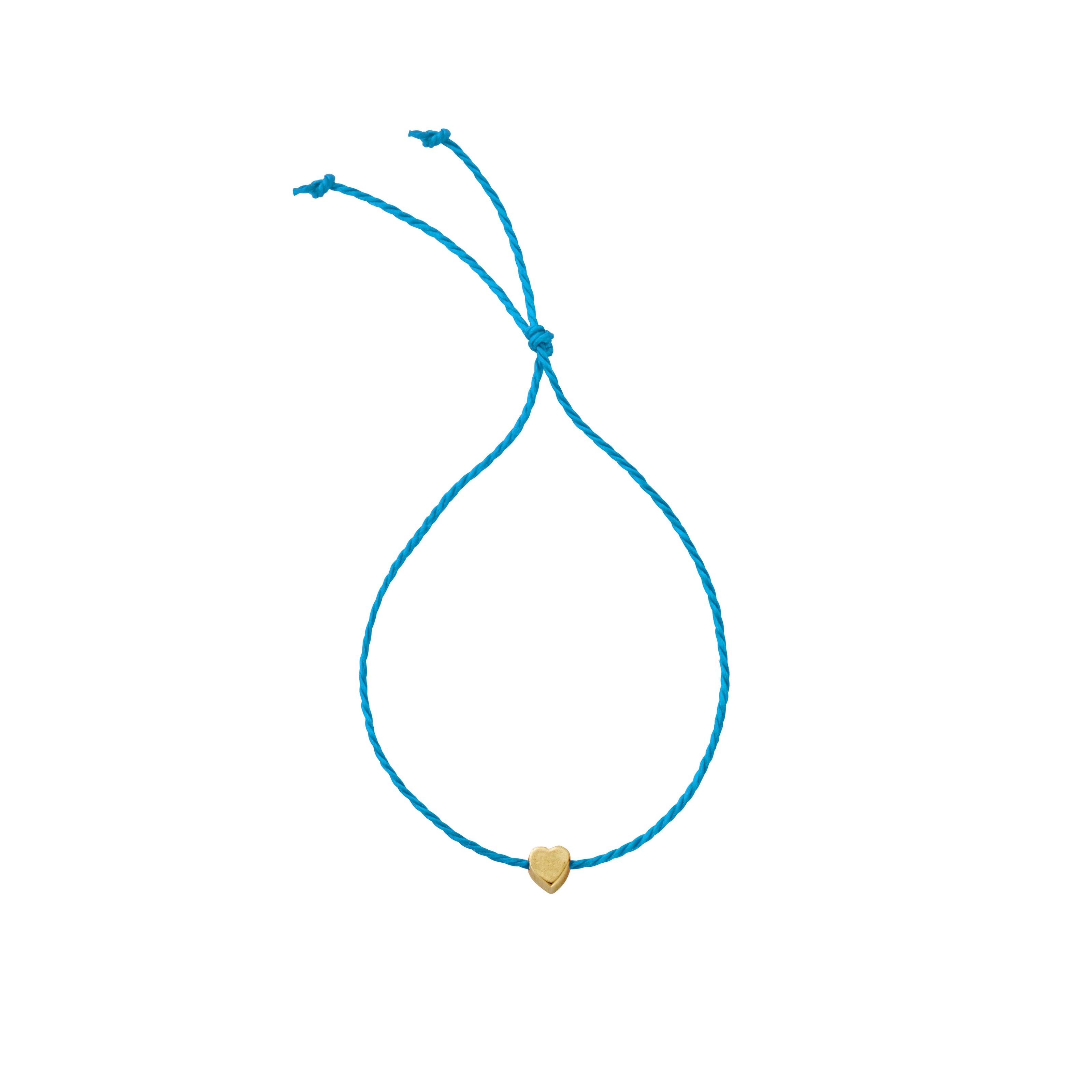 Gold Tiny Heart Cord Bracelet
