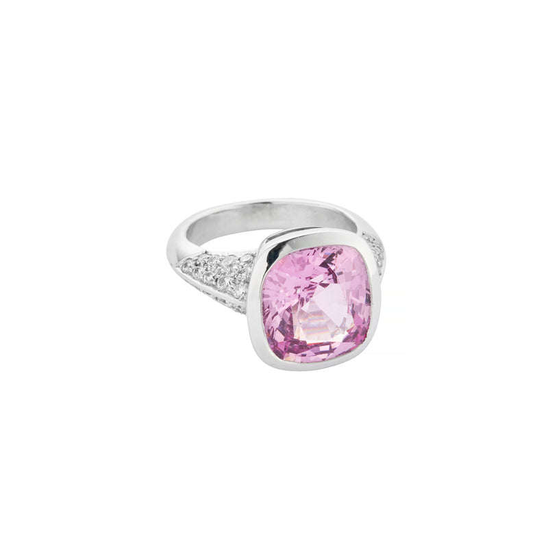 SAKURA White Gold Spinel & Diamond Ring