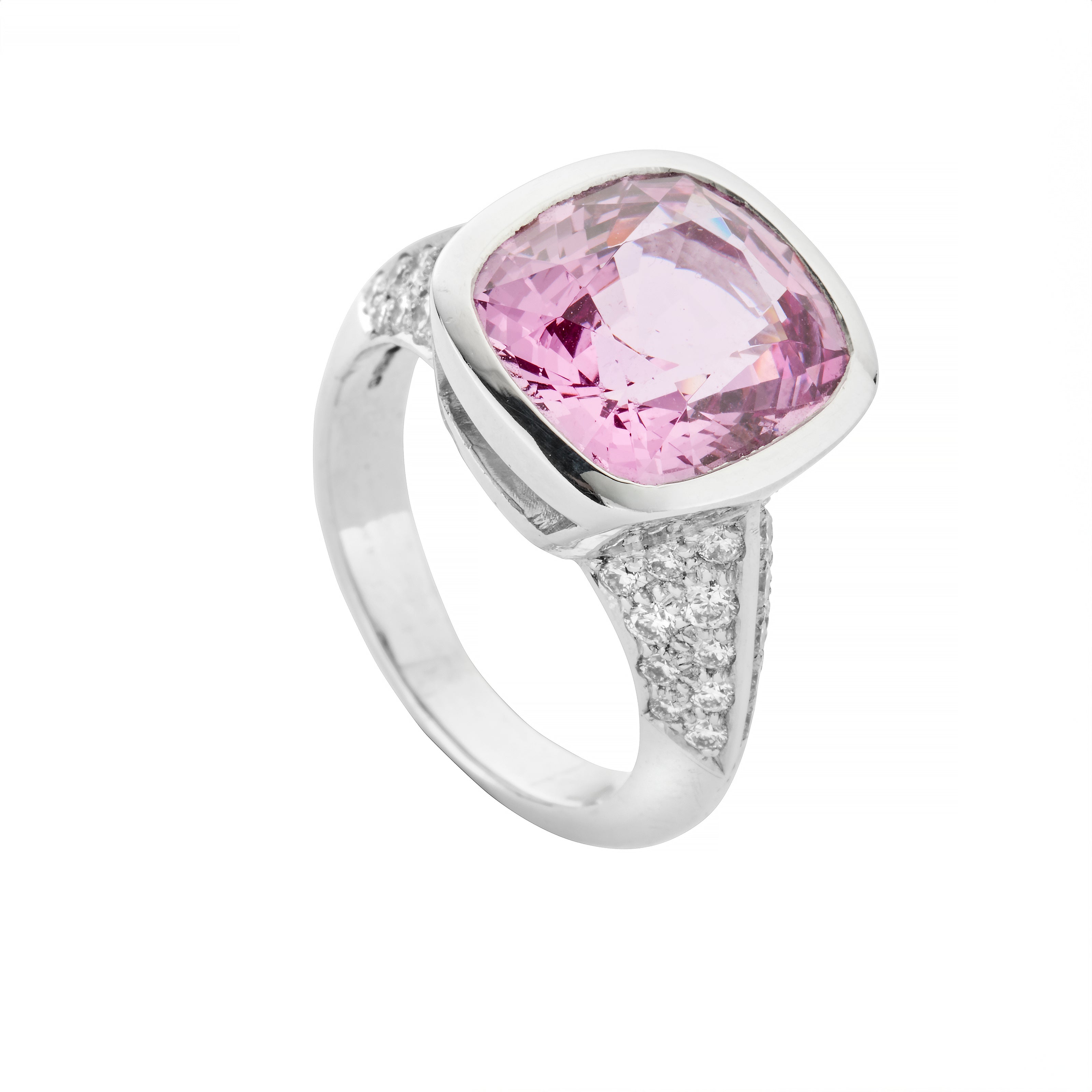 SAKURA White Gold Spinel & Diamond Ring