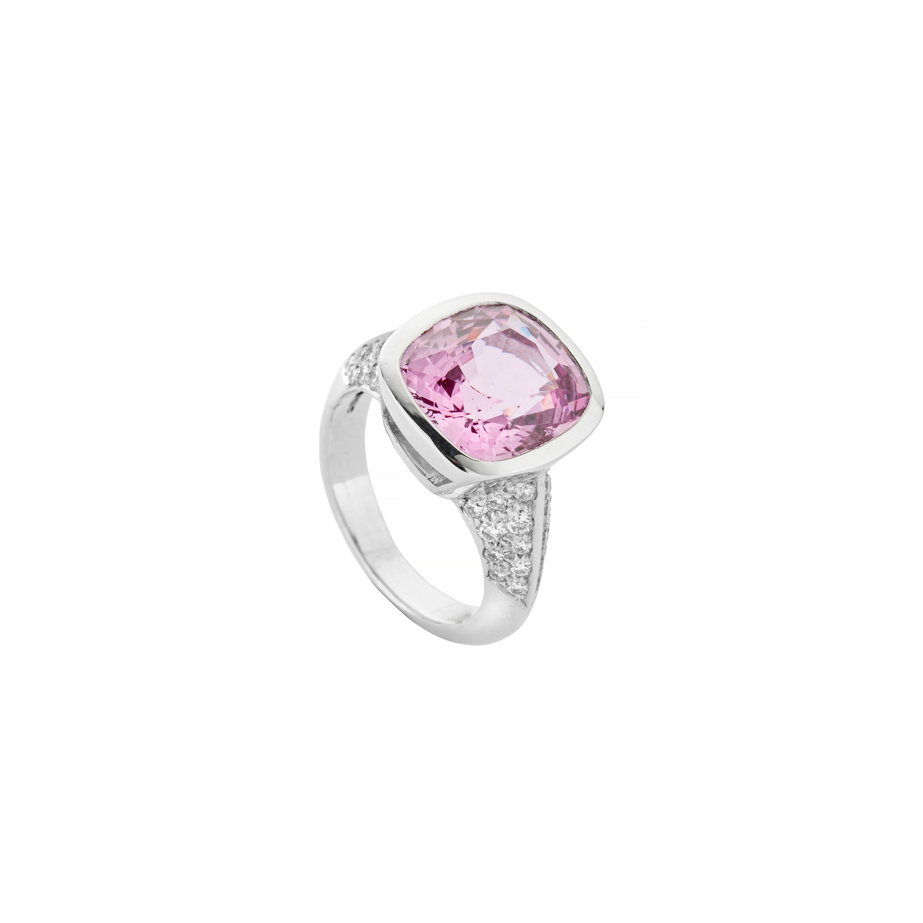 SAKURA White Gold Spinel & Diamond Ring