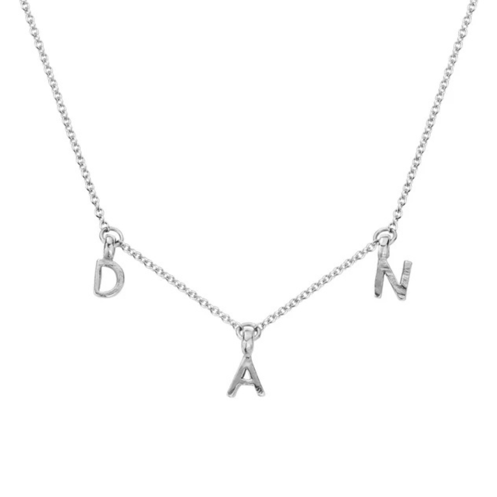 Silver Fixed Alphabet Necklace