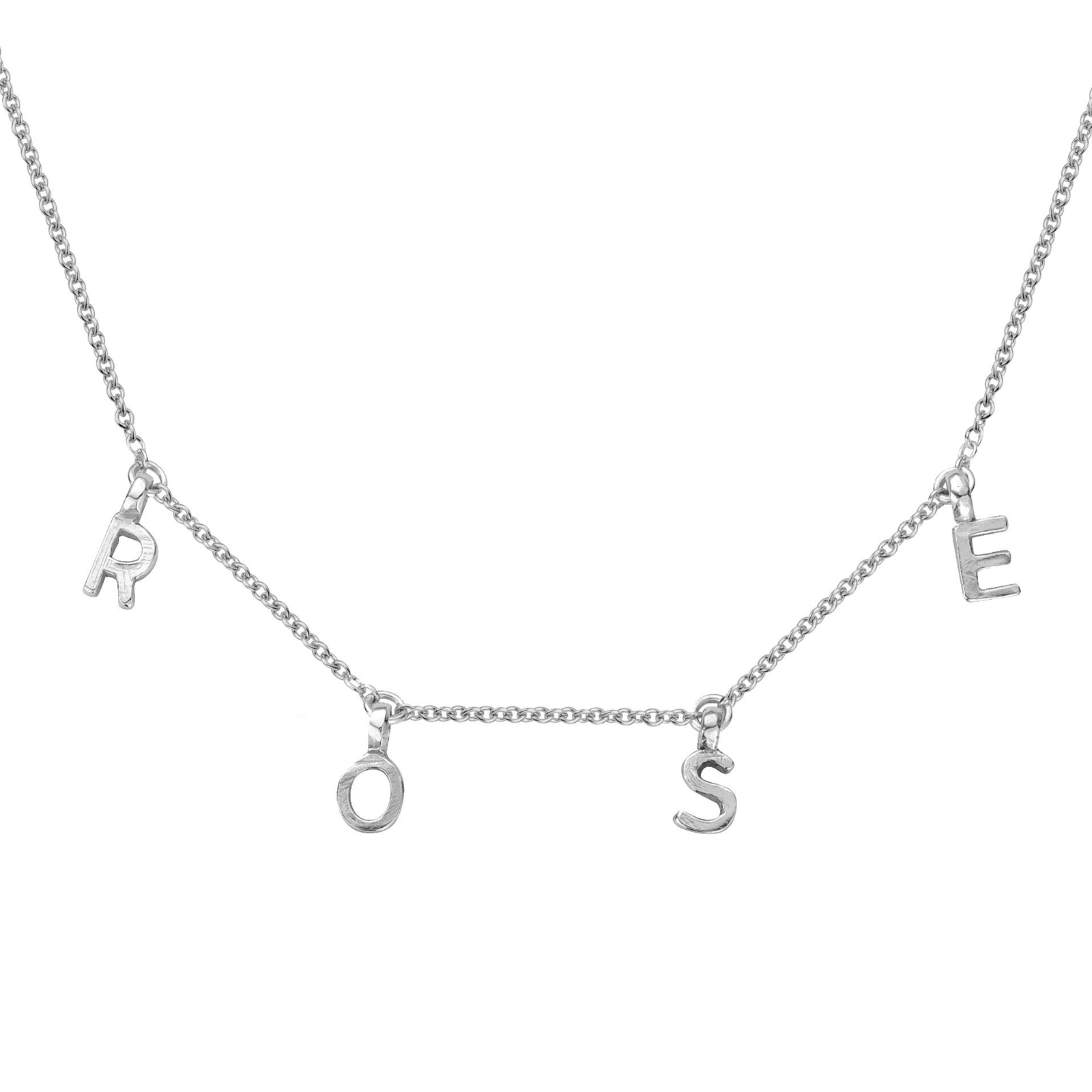 Silver Fixed Alphabet Necklace