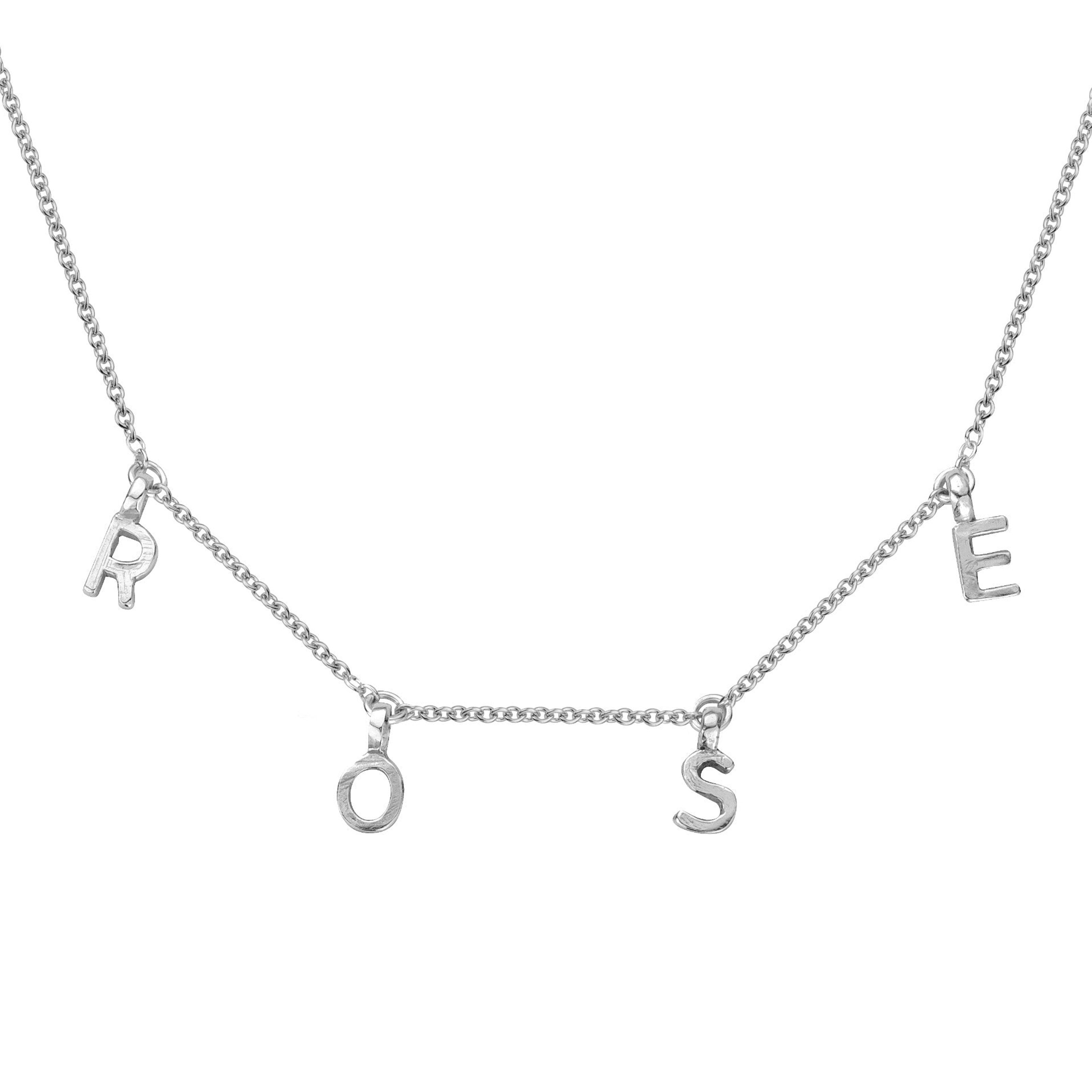 Silver Fixed Alphabet Necklace
