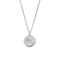 Silver Diamond Midnight Moon Necklace