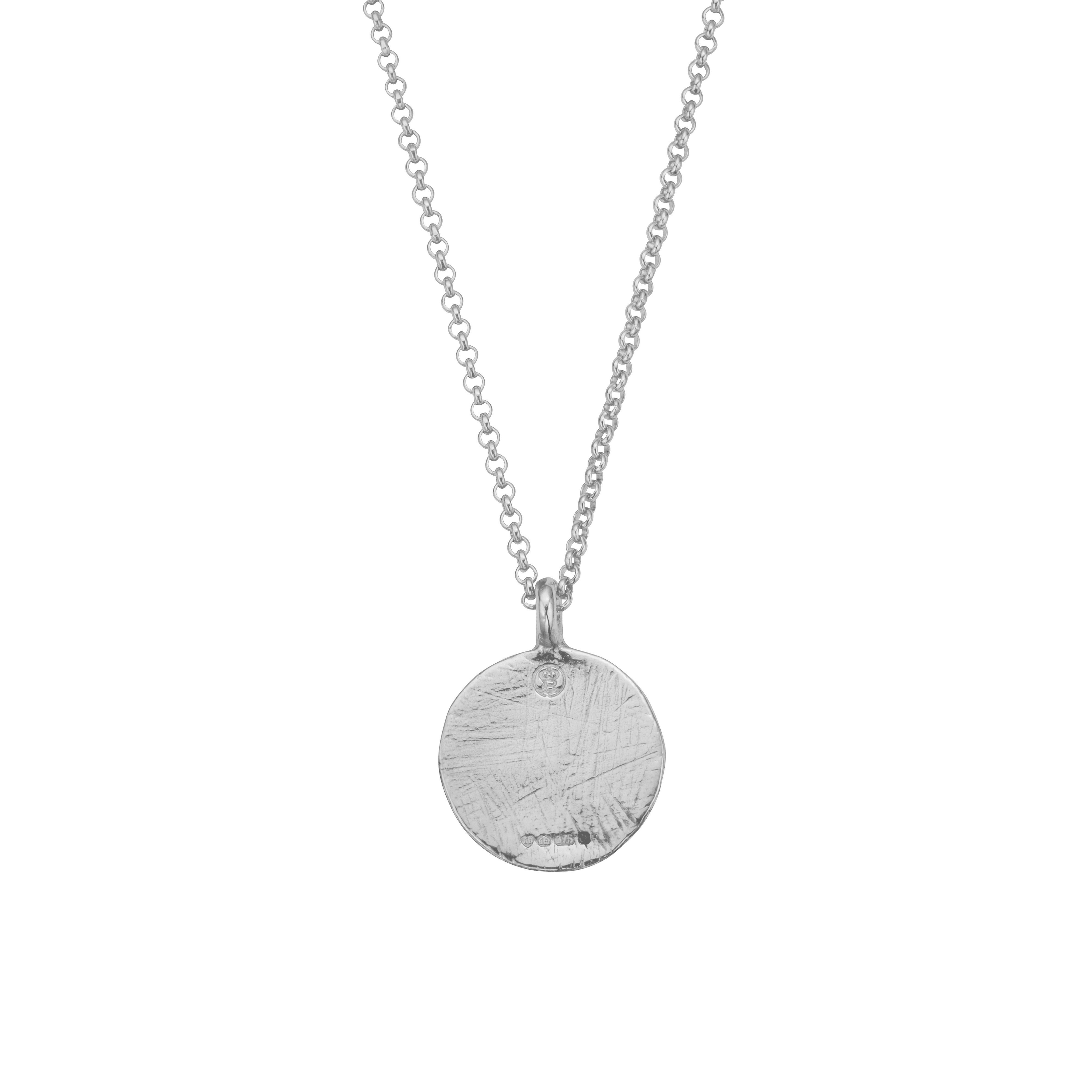 Silver Trio Diamond Midnight Moon Necklace