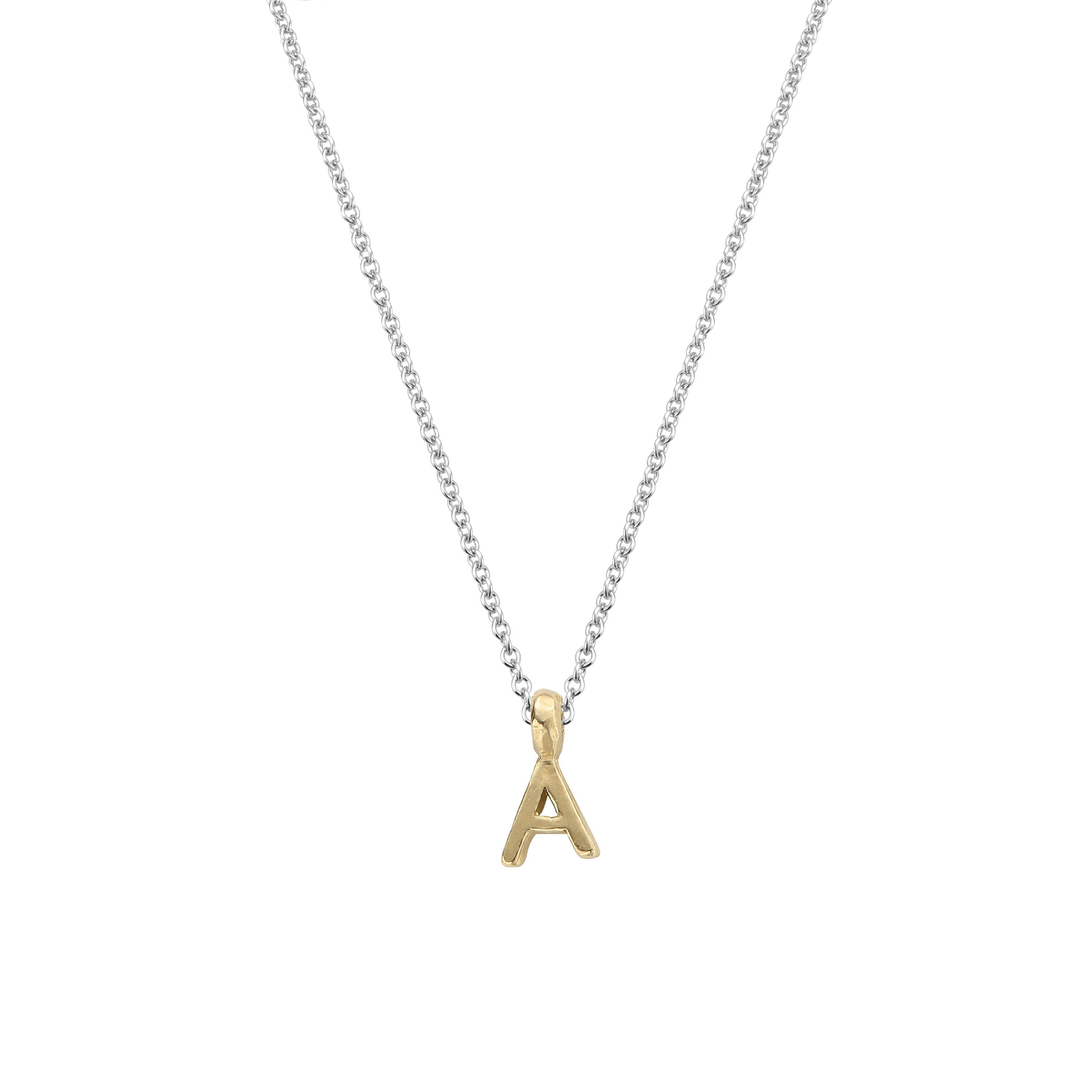 Silver & Gold Mini Alphabet Necklace