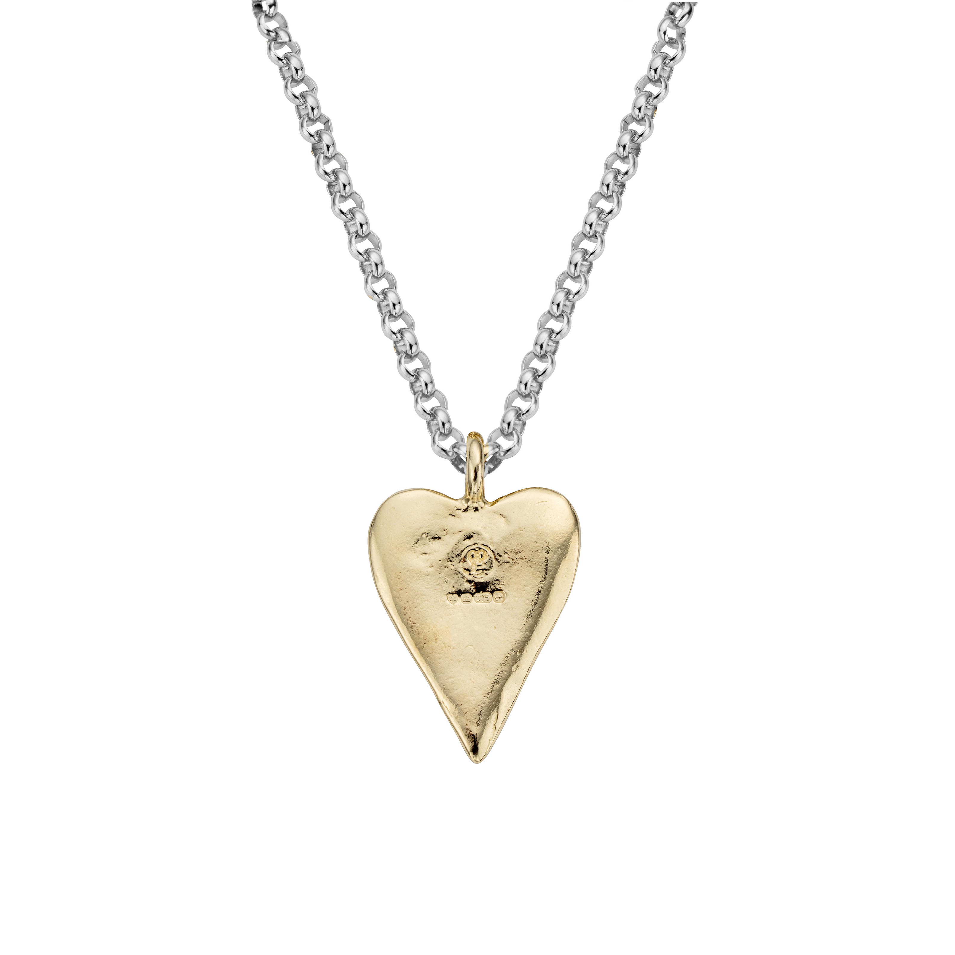 Silver & Gold Maxi Heart Necklace