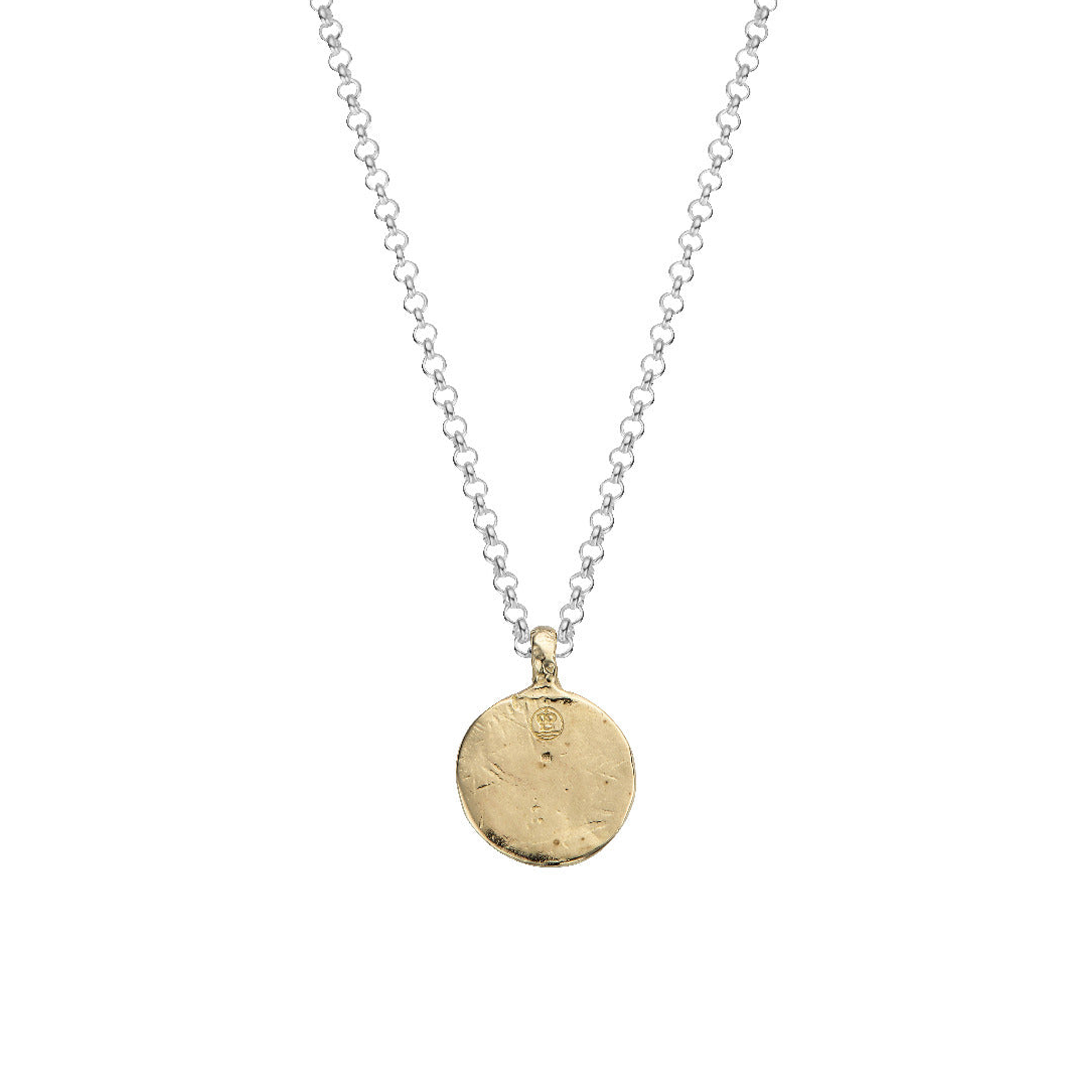 Silver & Gold Medium St Christopher Necklace
