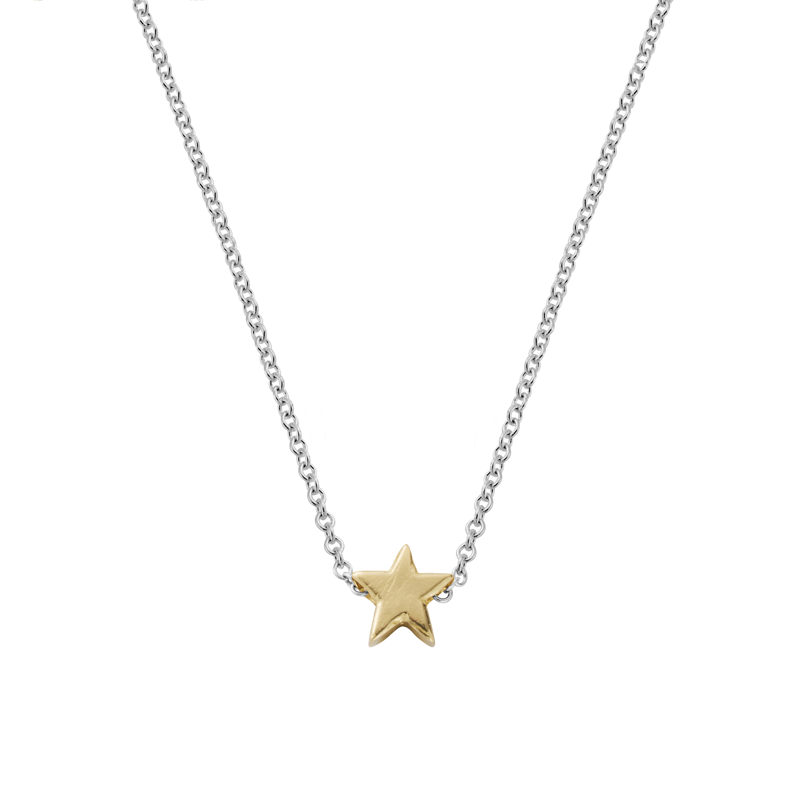 Silver & Gold Wishing Star Necklace