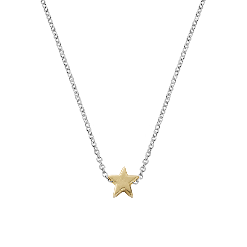 Silver & Gold Wishing Star Necklace