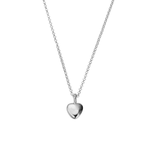 Silver Midi Grateful Heart Necklace