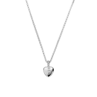 Silver Midi Grateful Heart Necklace