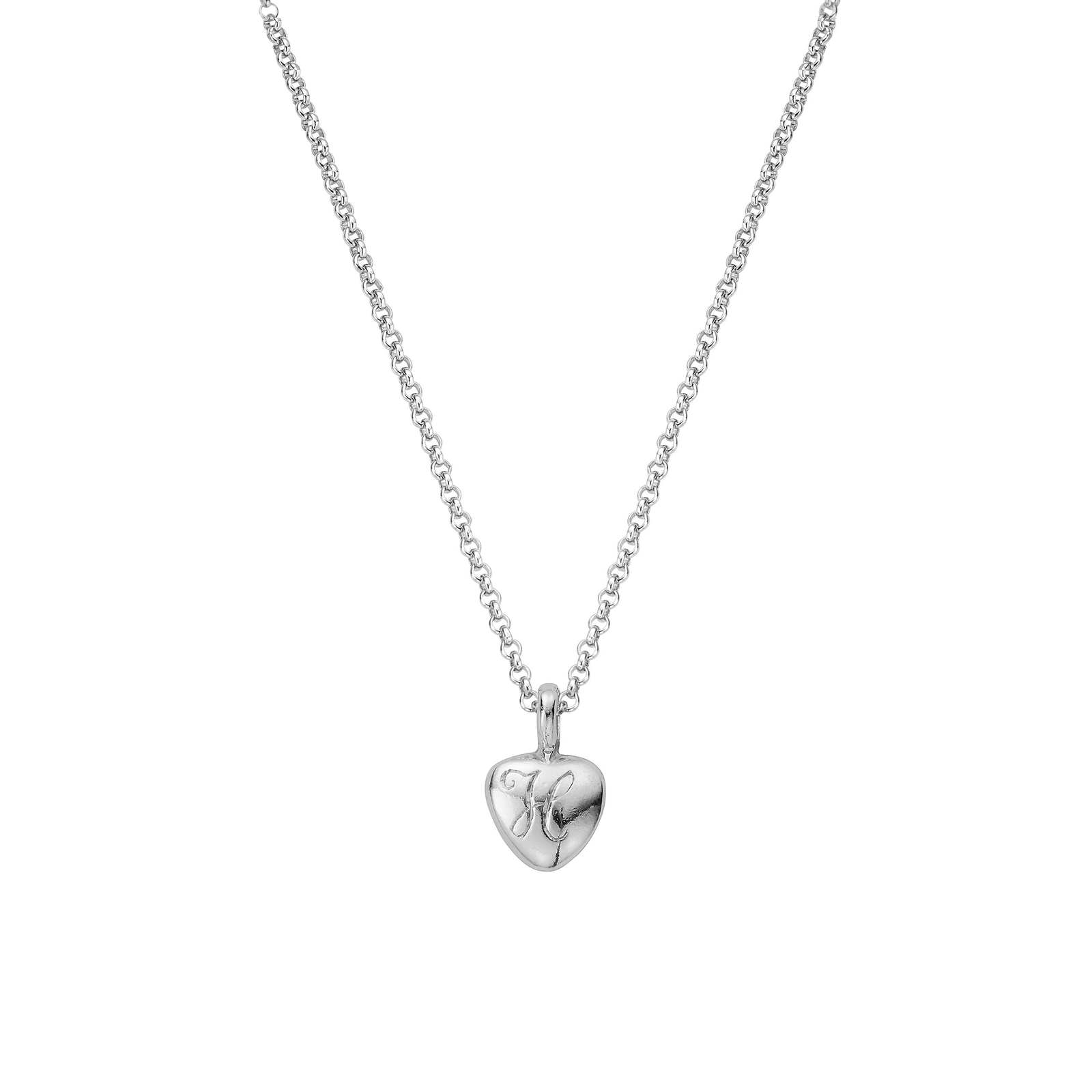 Silver Midi Grateful Heart Necklace
