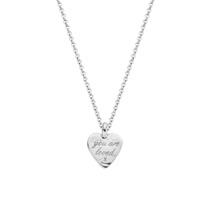 Silver Medium You Are Loved Necklace