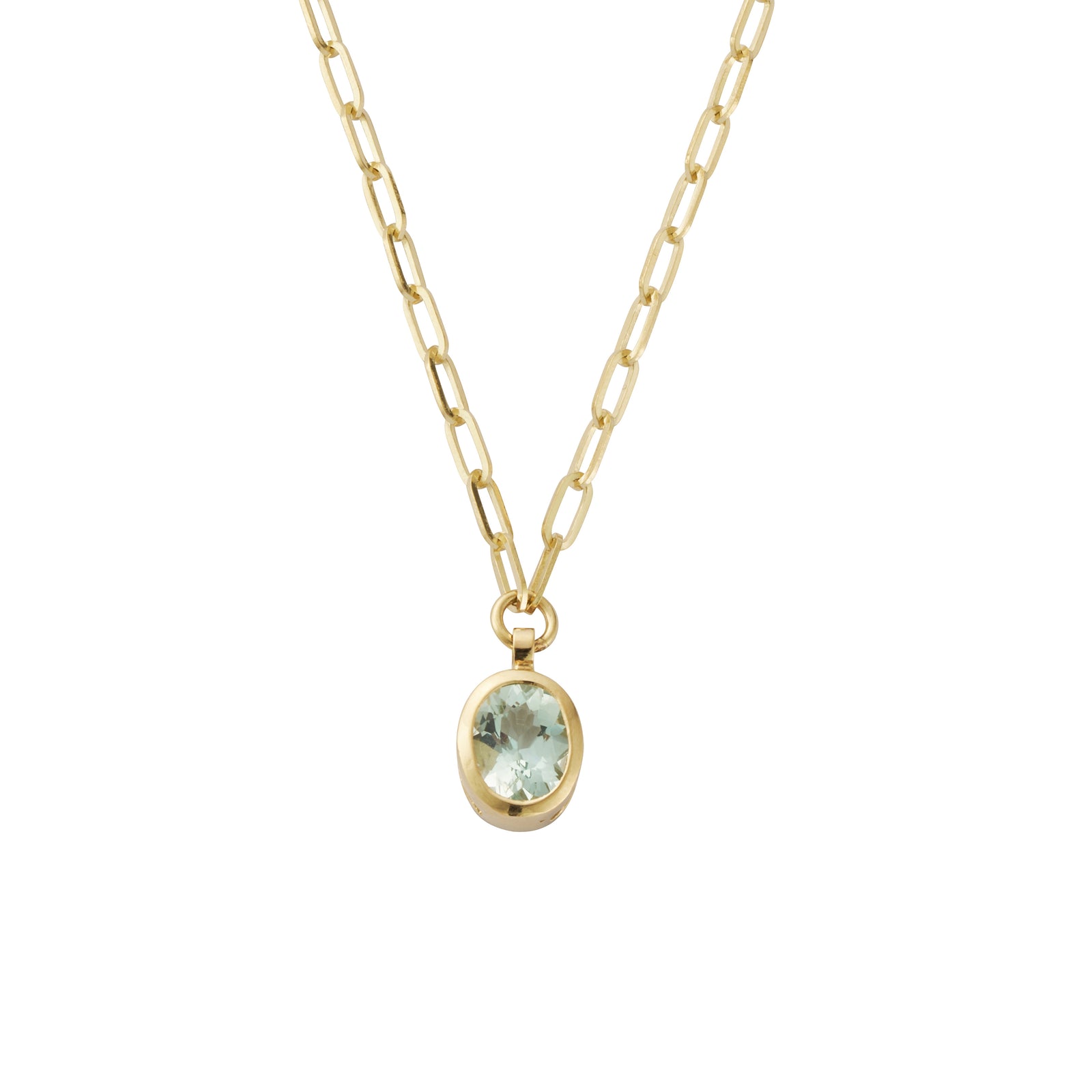 SKYE Gold Zimbaqua Aquamarine Tiny Trace Chain Necklace
