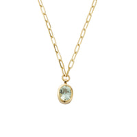 SKYE Gold Zimbaqua Aquamarine Tiny Trace Chain Necklace