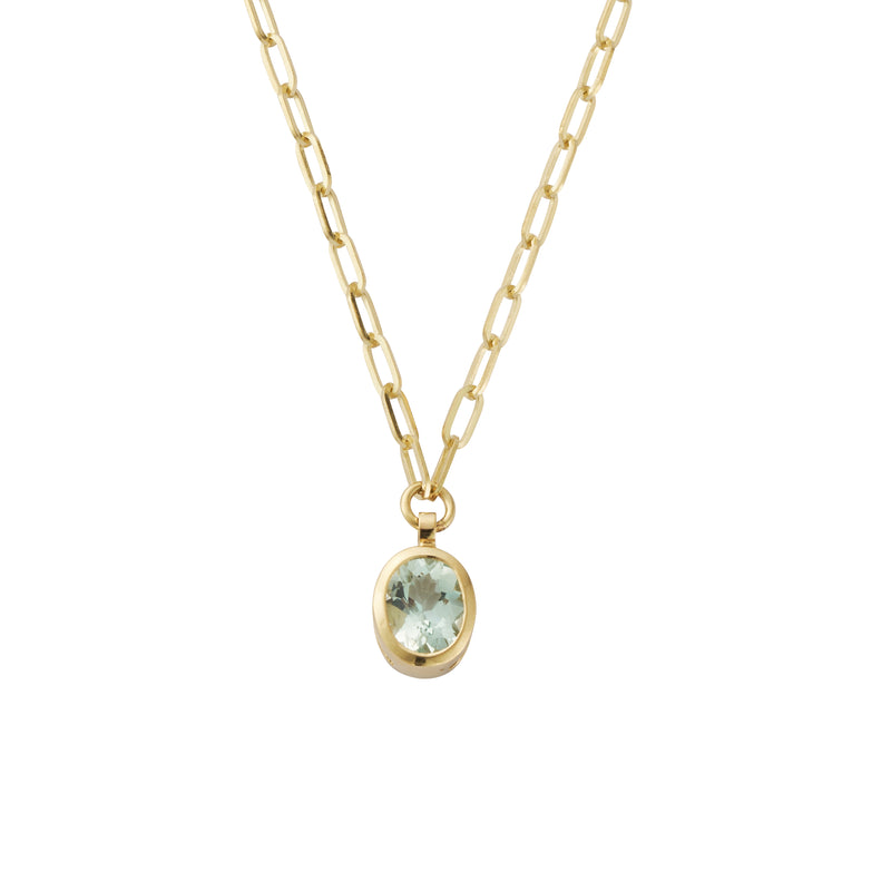 SKYE Gold Zimbaqua Aquamarine Tiny Trace Chain Necklace
