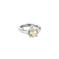 SOLANA White Gold Yellow Sapphire & Diamond Ring