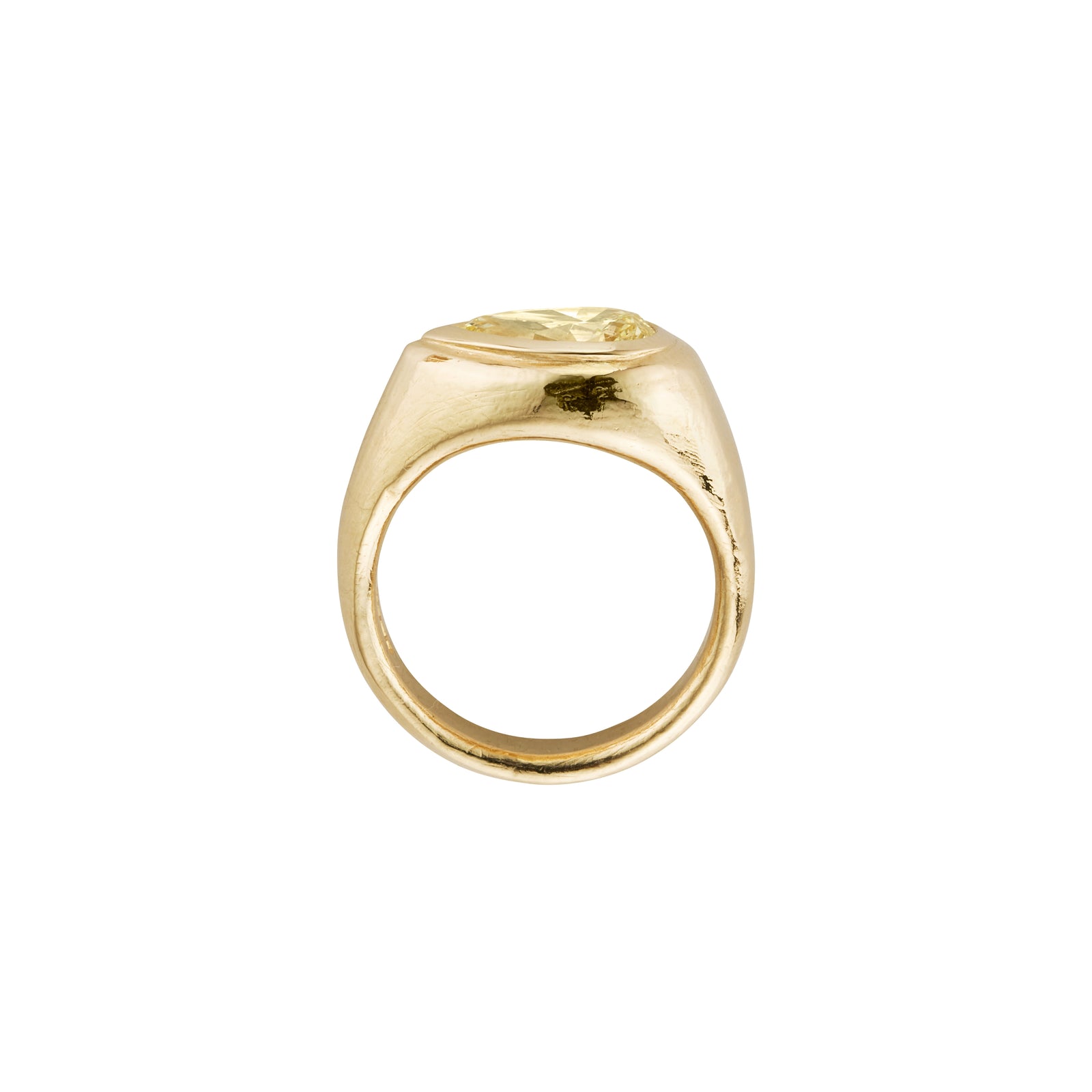 SOLEA Gold Yellow Pear Diamond Ring