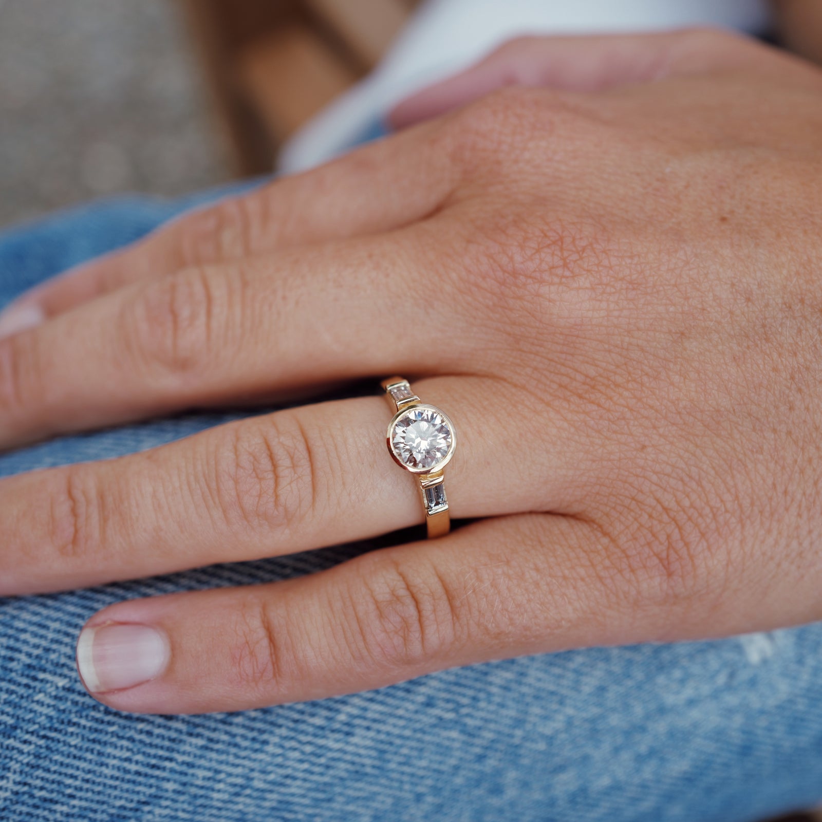 SOLEIL Gold Champagne Diamond Ring