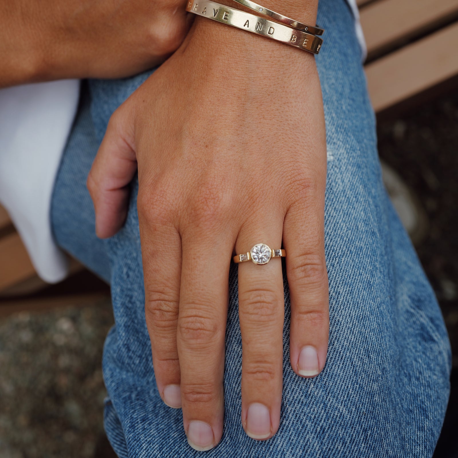 SOLEIL Gold Champagne Diamond Ring